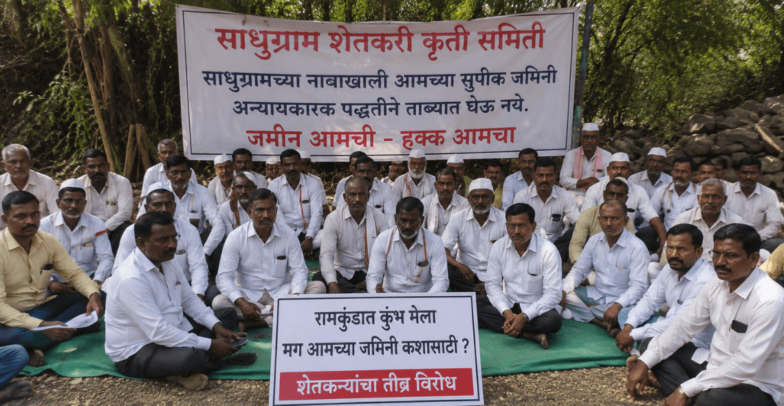 Farmers raise objections over Sadhugram land acquisition for Nashik Kumbh Mela 2027