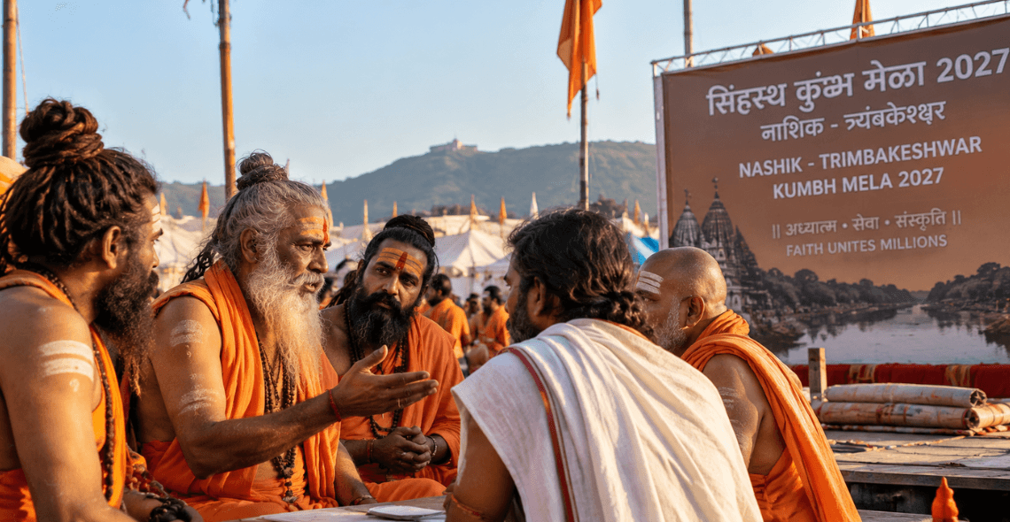 Akhada facilities being prepared for Nashik Kumbh Mela 2027