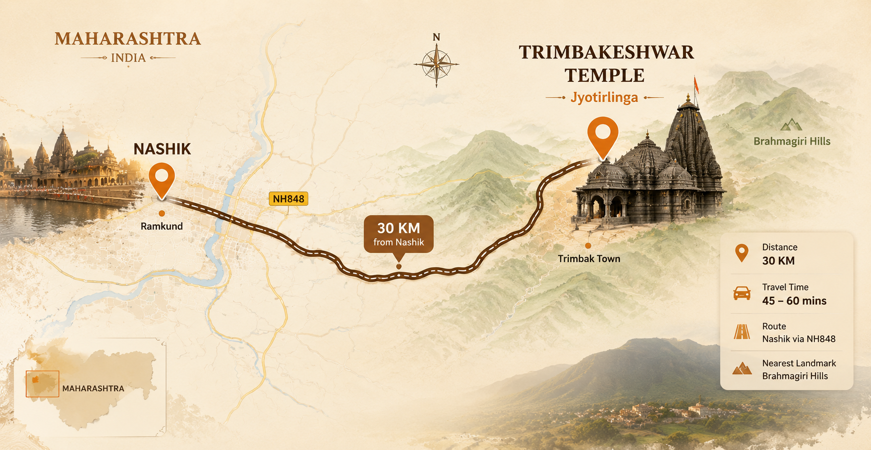 Trimbakeshwar temple location